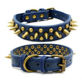 404 POPMARKET Retro Studded Spiked Rivet Large Dog Pet Leather Collar Pit Bull S-XL